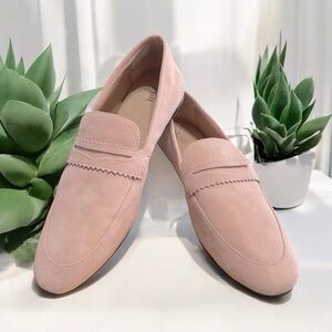 J. Jill Women's 10M Pink Slip On Penny Loafers Suede Moccasins Shoes